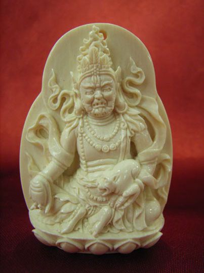 kkm3692 Mammoth Ivory Carving Dhanada