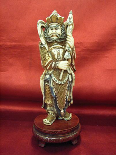 kkm3749 Mammoth Ivory Carving General 7"