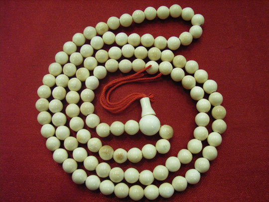 kkm3765 Mammoth Ivory Jewelry Necklace 7mm Buddha's Beads