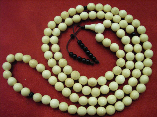 kkm3767 Mammoth Ivory Jewelry Necklace 8mm Buddha's Beads
