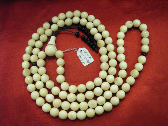 kkm3771 Mammoth Ivory Jewelry Necklace 11mm Buddha's Beads